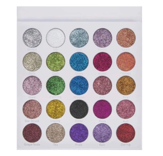 Glazed glitter palette